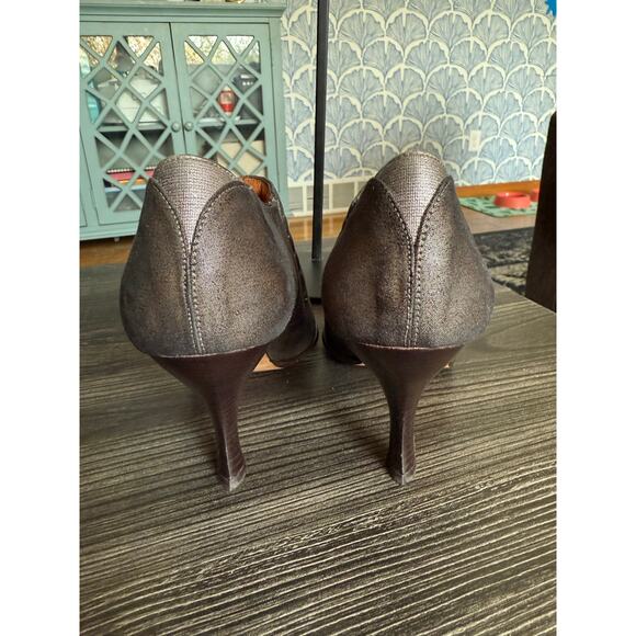 NWOT Donald J. Pliner Metallic Ankle Square Toe Booties - Picture 5 of 6